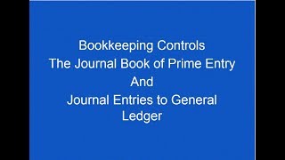 Chapter 5 Bookkeeping Controls The Journal AAT level 2 [upl. by Rohclem]