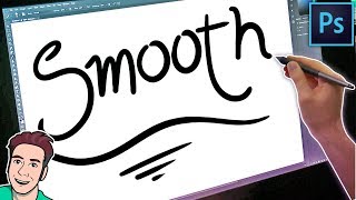 How to Create Smooth Lines in Photoshop  Brush Smoothing [upl. by Akiehsal465]