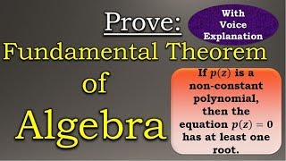 Fundamental Theorem of Algebra Proof  Abstract Algebra Maths Mad Teacher [upl. by Azeria192]