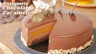 Entremets CHOCOLAT CARAMEL  Gâteau au Chocolat Ultra Gourmand [upl. by Acirretahs]