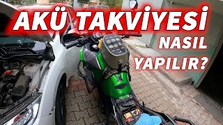 Motosiklet Akü Takviyesi Nasıl Yapılır [upl. by Pawsner422]