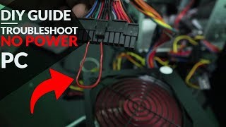 DIY  TROUBLESHOOT and FIX a Computer that wont turn on  NO POWER Beginners Guide [upl. by Gisela]