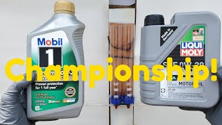 Engine oil Championship Mobil 1 vs Liqui moly [upl. by Boesch952]