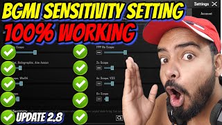 BGMI SENSITIVITY SETTING NEW UPDATE 28 2023 [upl. by Dilly373]