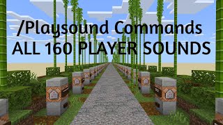 Minecraft Bedrock Edition  160 Player sound commands [upl. by Yhtamit]