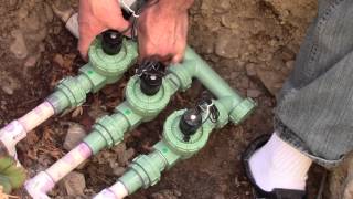 How to install Orbit Automatic Sprinkler Valve System  Grass Lawn [upl. by Binnings426]