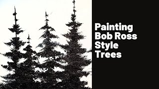 Painting Trees with a Fan Brush Bob Ross Style Trees by certified Ross Instructor [upl. by Longfellow]