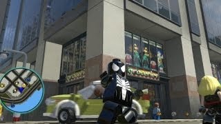 LEGO Marvel Super Heroes  SpiderMan Symbiote Free Roam Gameplay DLC Super Pack Showcase [upl. by Langdon]