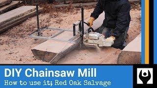 How to Use a Chainsaw Mill Built from Scratch [upl. by Peskoff]