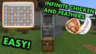 SIMPLE 121 AUTOMATIC CHICKEN FARM TUTORIAL in Minecraft Bedrock MCPEXboxPS4SwitchWindows10 [upl. by Elrem30]