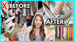 LIFECHANGING SECRETS TO A DECLUTTERED CLOSET 👗 Cut Your Closet in Half [upl. by Lleryt198]