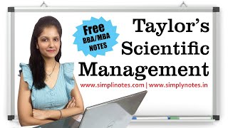 Taylors Scientific Management Theory  BBA MBA Notes  UGC NET Notes EXPLAINED [upl. by Garzon]