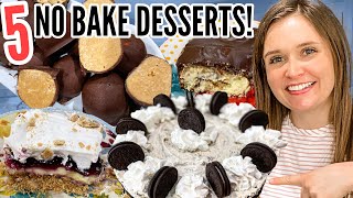 5 NOBAKE DESSERTS  Incredibly EASY NoBake Dessert Recipes  Julia Pacheco [upl. by Airlia]