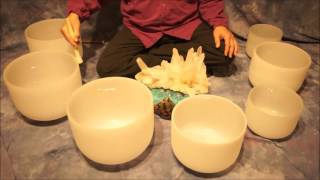 Crystal Bowl Chakra 70 Min Meditation C to B  Low to High Tones [upl. by Arimak]