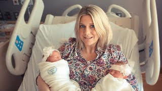 TWINS TWICE LABOR AND HOSPITAL DELIVERY  Michigan Family Newborn Birth Story  Vlog [upl. by Broek220]