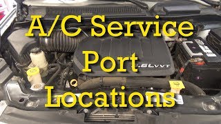 AC Service Port Locations  ChryslerDodge Minivan AC Ports [upl. by Daria]