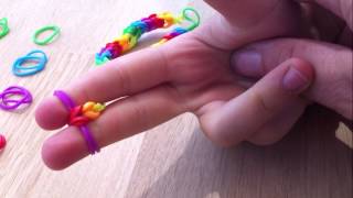 Double Fishtail Loom Band using your Fingers [upl. by Ivetts280]