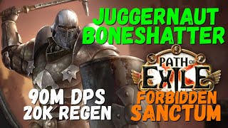 PoE Juggernaut Boneshatter Tank Build 90M DPS All content [upl. by Thapa427]