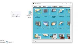 Syslog server  Cisco packet tracer [upl. by Karolyn560]