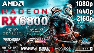 RADEON RX 6800  Test in 10 Games l 1080p l 1440p l 2160p l [upl. by Hasty]