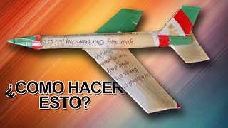 Como hacer un avión Jet de cartón que vuela [upl. by Fergus876]