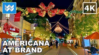 4K 🎄 Americana at Brand in Glendale Los Angeles California USA  Christmas Walking Tour 🎧 [upl. by Tiffa]