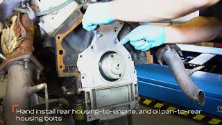 How to Replace the Rear Main Seal Cover on a General Motors V8 [upl. by Chew]