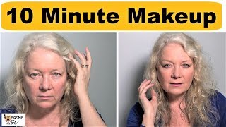 10 Minute Makeup Face Lips Hooded Eyes Women Mature over 50 [upl. by Lenrad501]