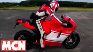 MCN Roadtest Ducati Desmosedici RR top speed test [upl. by Ihsakat]