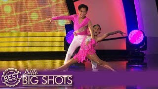 Little Big Shots  Salsa Dancers Kevin and Gaby Never Stop [upl. by Fiertz]