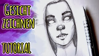 Besser Gesichter Freihand zeichnen mit Bleistift  Tutorial [upl. by Eiclehc]