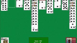 Windows XP  Spider Solitaire Gameplay [upl. by Schenck]