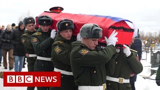 Russians grieve soldiers killed in Ukraine  BBC News [upl. by Toby691]