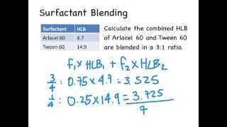 Emulsion Surfactant Calculations [upl. by Acinoj]