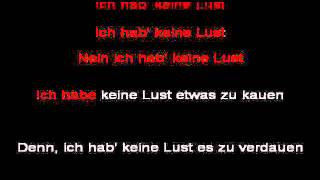 Rammstein  Keine Lust instrumental with lyrics [upl. by Aiki]