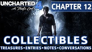 Uncharted 4  Chapter 12 All Collectible Locations Treasures Journal Entries Notes Conversations [upl. by Kirshbaum]