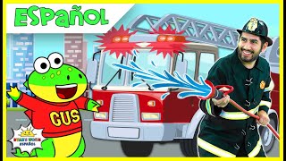 Gus el cocodrilo gomoso aprende sobre los bomberos Vídeos educativos para niños [upl. by Relyuhcs878]