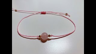 How to make a simple Sliding knot Bracelet [upl. by Normandy]