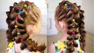 Bright braids Hairstyle for girl Pull Through Braid Tutorial [upl. by Ioj]