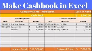 Cashbook in Excel [upl. by Singhal]