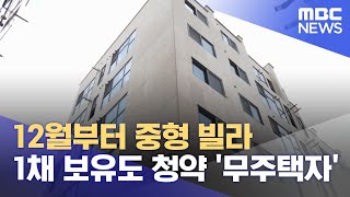 12월부터 중형 빌라 1채 보유도 청약 무주택자 2024092212MBC뉴스 [upl. by Ottilie]