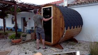 DIY sauna  Barrel Sauna  Outdoor Sauna kit [upl. by Ettesil335]