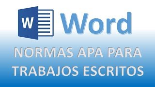 NORMAS APA PARA TRABAJOS ESCRITOS DE WORD [upl. by Iasi]