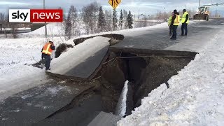 Powerful 70 magnitude earthquake hits Alaska [upl. by Eniruam]