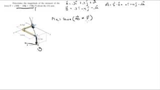 Determine the magnitude of the moment about the OA axis [upl. by Larimer]