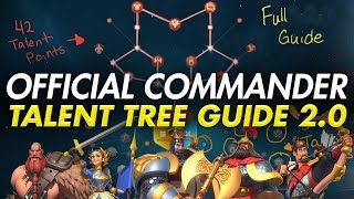 Official Commander Talent Tree Guide 20  Rise of Kingdoms  Beginners Guide [upl. by Assirat461]