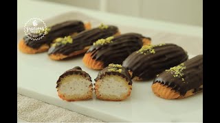 Eggless Chocolate Eclair Recipe  8085 close [upl. by Anawd]