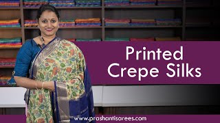 Printed Crepe Silk Sarees  Prashanti  11 September 2023 [upl. by Landing522]