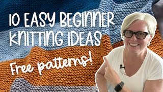 10 FREE and EASY Knitting Projects for Beginners [upl. by Assilla221]