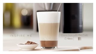 Nespresso Recipe  choco coco latte Macchiato [upl. by Sayers]